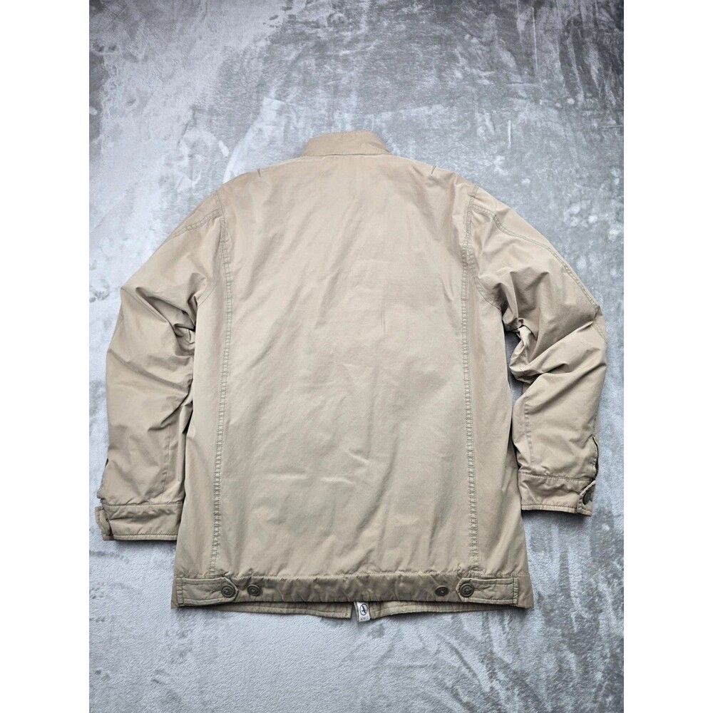 AIGLE Mens Jacket Size Medium Tan Beige Full Zip Light Outerwear Utility Casual - Picture 8 of 8